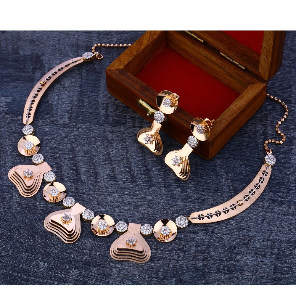 750 Rose Gold Necklace Set RN181