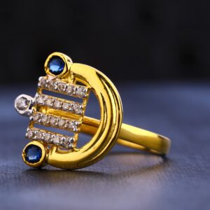 22KT CZ Gold Stylish Diamond Ladies Ring  LR675