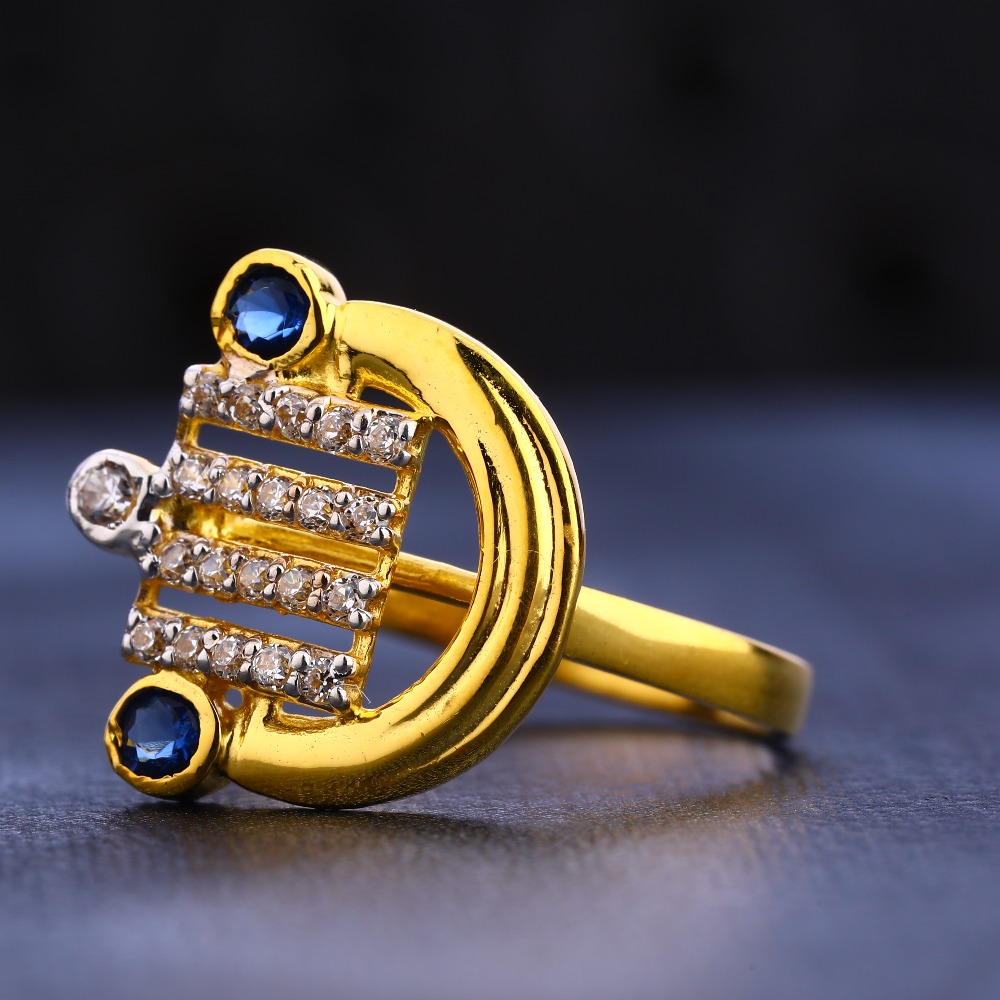 22KT CZ Gold Stylish Diamond Ladies Ring  LR675