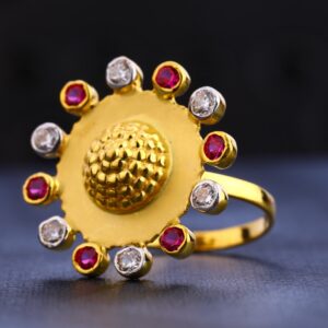 22KT CZ Gold Gorgeous Diamond Ladies Ring  LR674