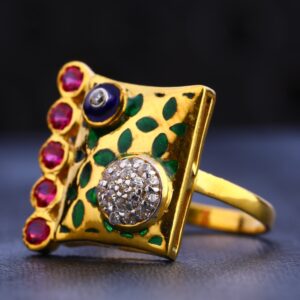 22KT CZ Gold Fancy Diamond Ladies Ring  LR673
