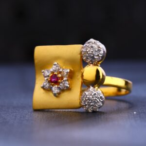 22KT CZ Gold Designer Diamond Ladies Ring  LR670
