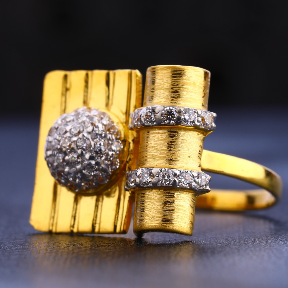 22KT CZ Gold Diamond Ladies Ring  LR668