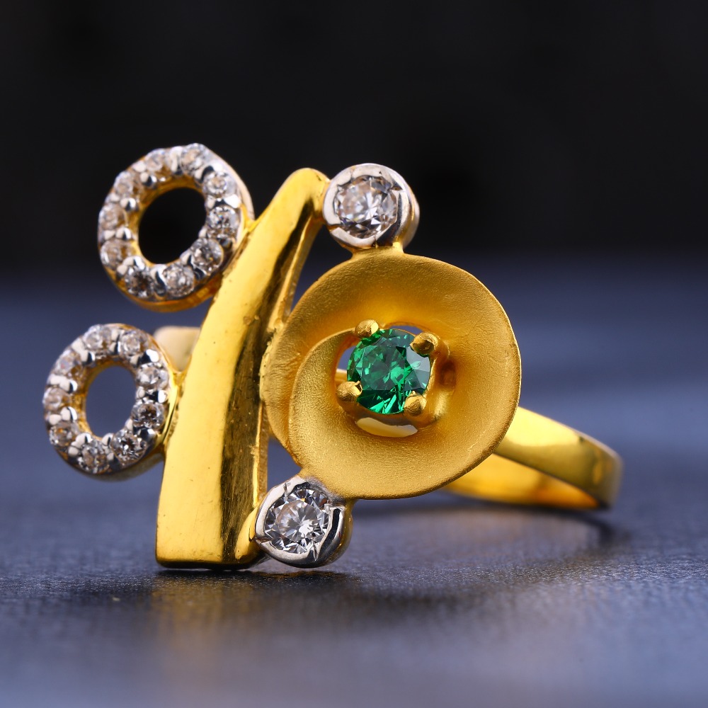 22KT Gold  Delicate Hallmark Women's Ring  LR663