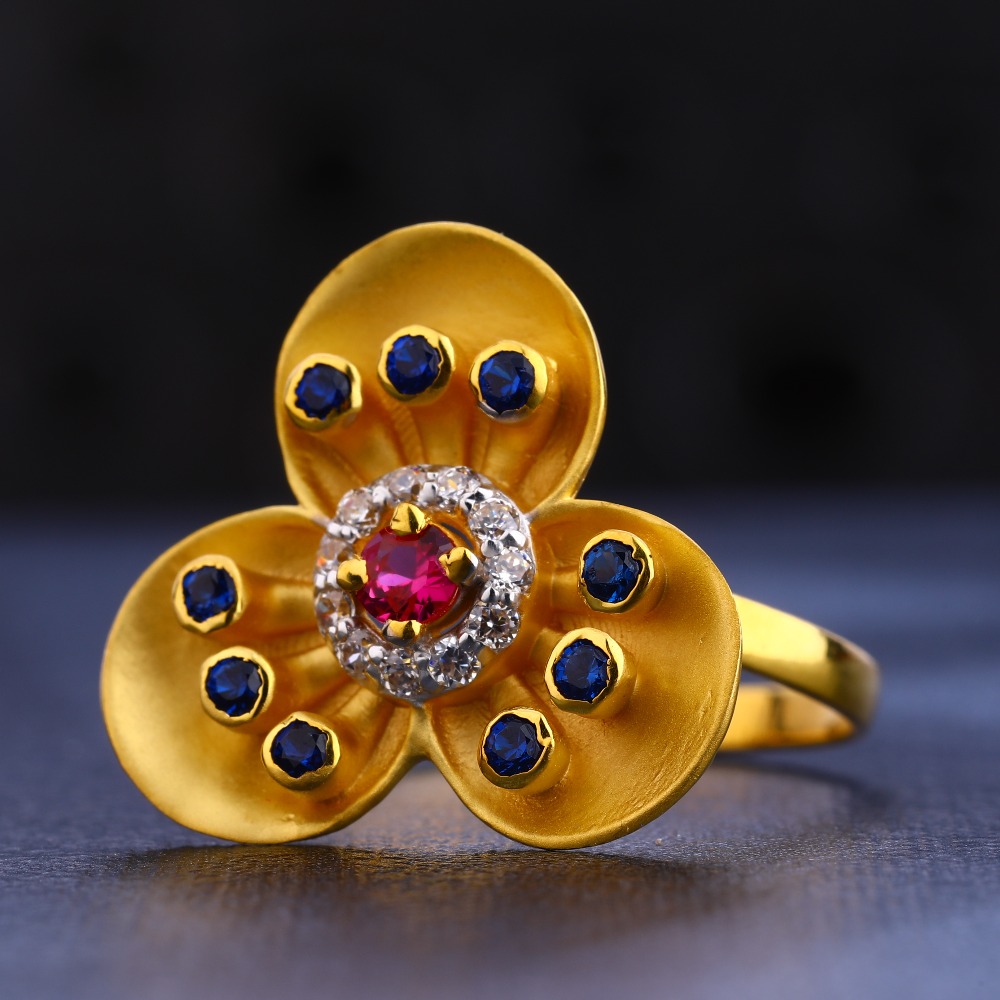 916 Gold Cz Diamond Delicate Ladies Ring LR655