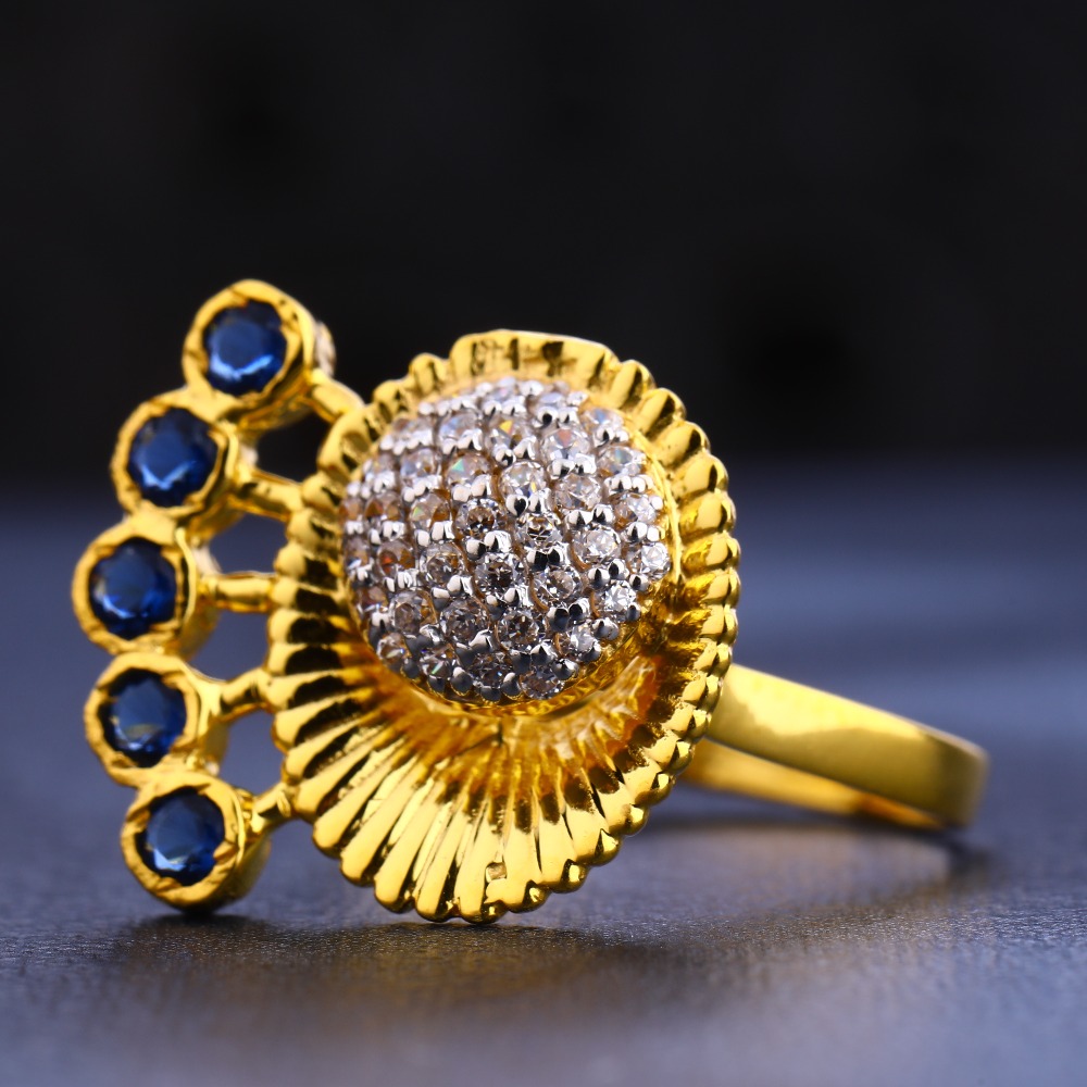 916 Gold Hallmark Stylish Women's Ring LR651