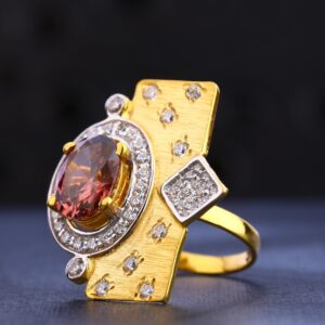 916 Gold Hallmark  Fancy Women's Ring LR649