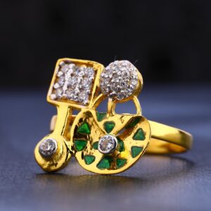 916 Gold Hallmark Delicate Women's Ring LR647