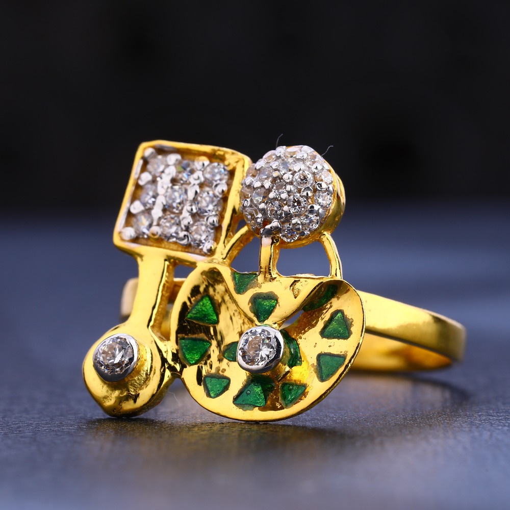 916 Gold Hallmark Delicate Women's Ring LR647