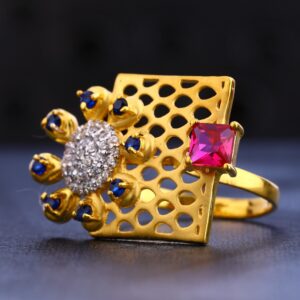 22CT Cz Ladies Gold Gorgeous  Diamond  Ring LR642