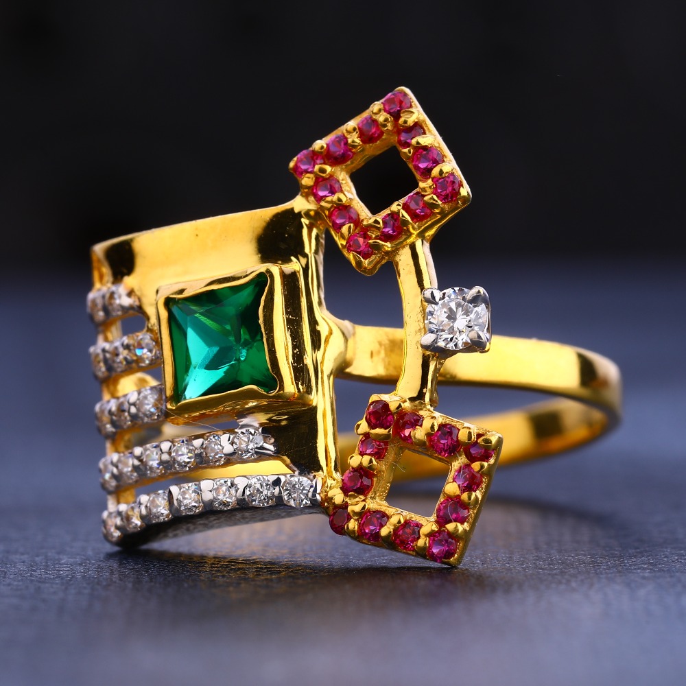22CT Cz Ladies Gold Delicate Diamond  Ring LR639