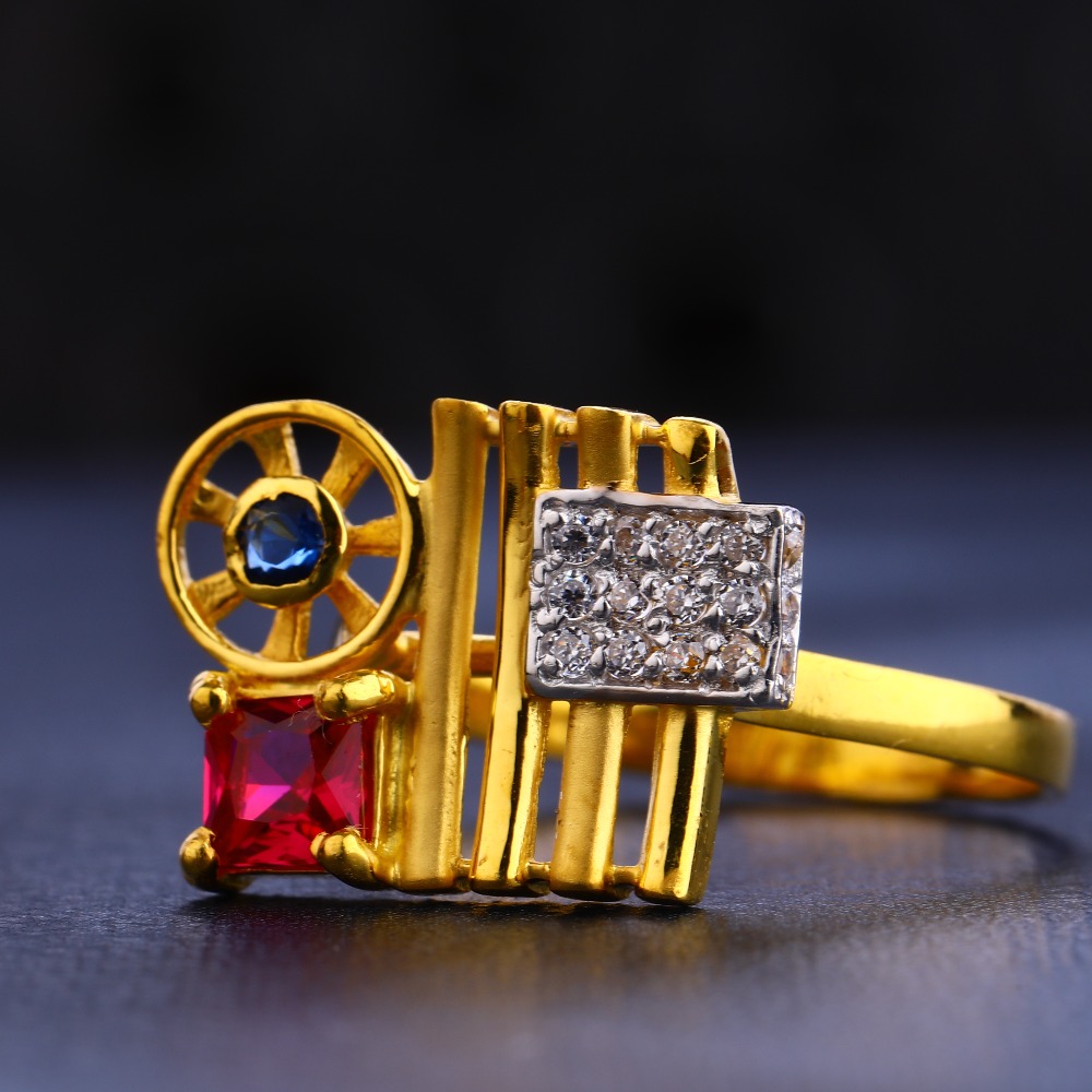 22CT Cz Ladies Gold Diamond  Ring LR636