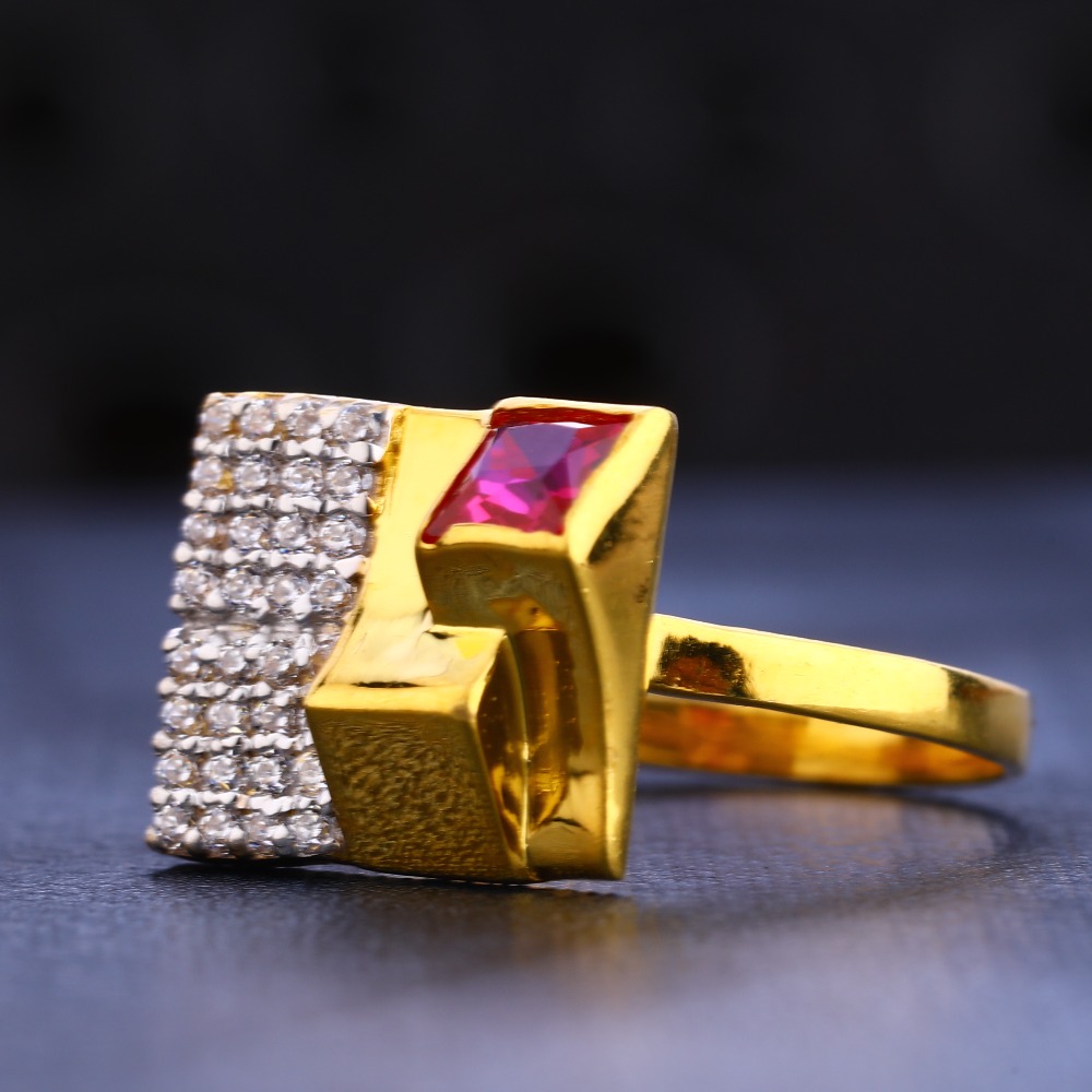 22CT Gold CZ Gorgeous Hallmark Women's  Ring LR634