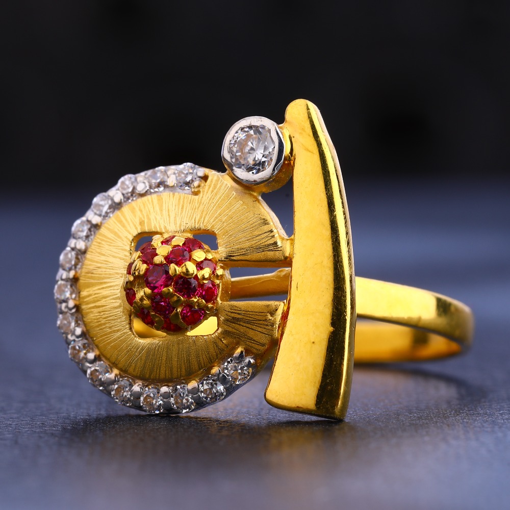 22CT Gold Classic Ladies Ring LR621