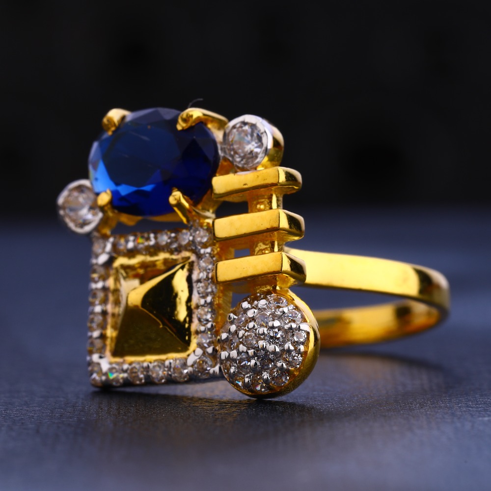 22KT CZ Gold Gorgeous Diamond Women's Ring LR618