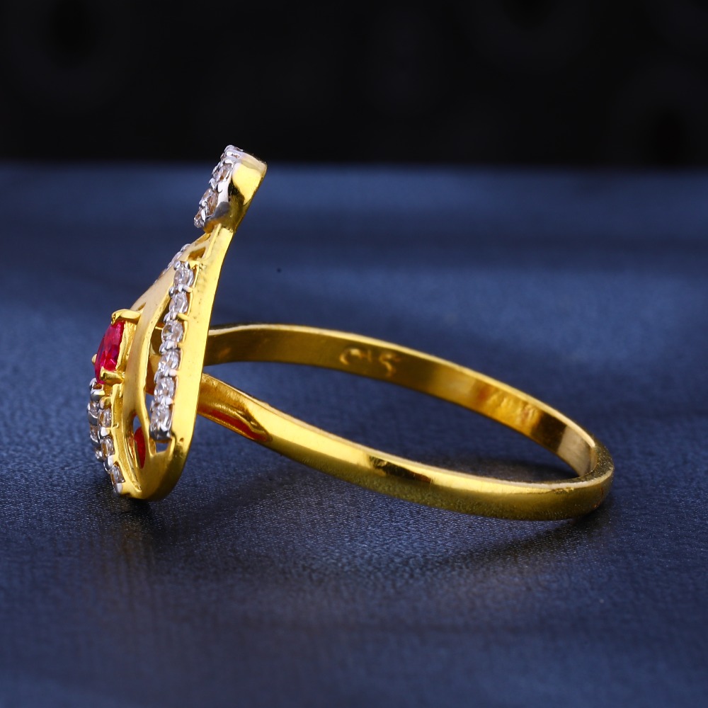 22KT CZ Gold Exclusive Diamond Women's Ring LR535 - Image 2