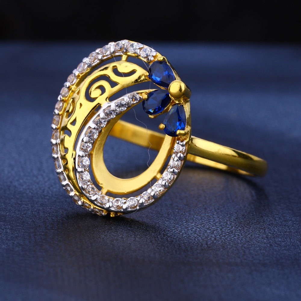 22KT CZ  Gold Diamond Women's Ring LR532