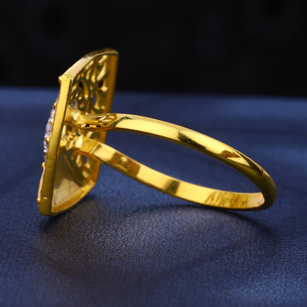 22KT Gold Delicate Hallmark Ladies Ring LR527 - Image 2
