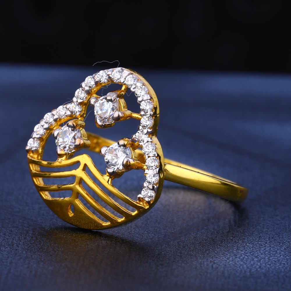 22KT Gold Designer Hallmark Ladies Ring LR526
