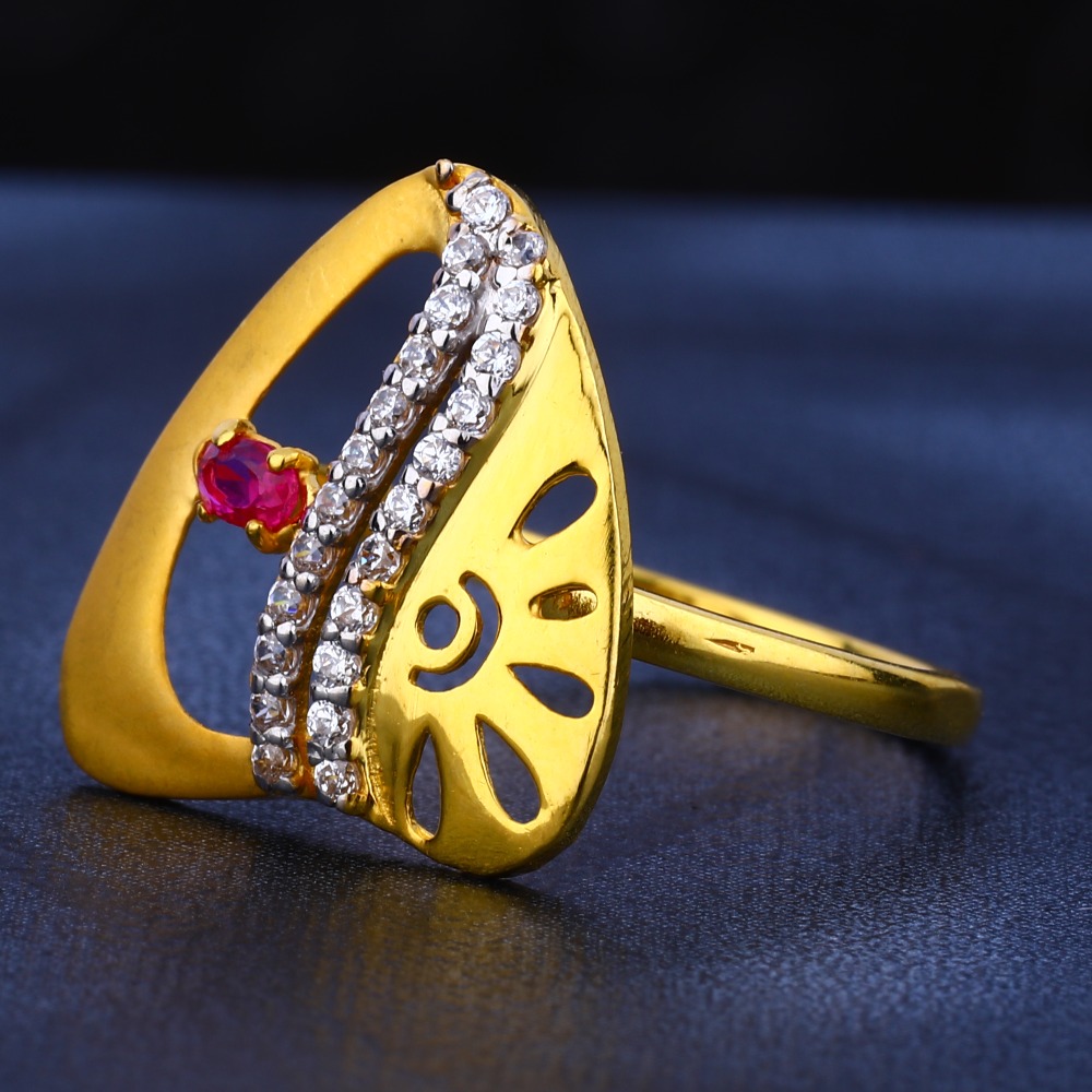 22KT Gold Classic Hallmark Ladies Ring LR525