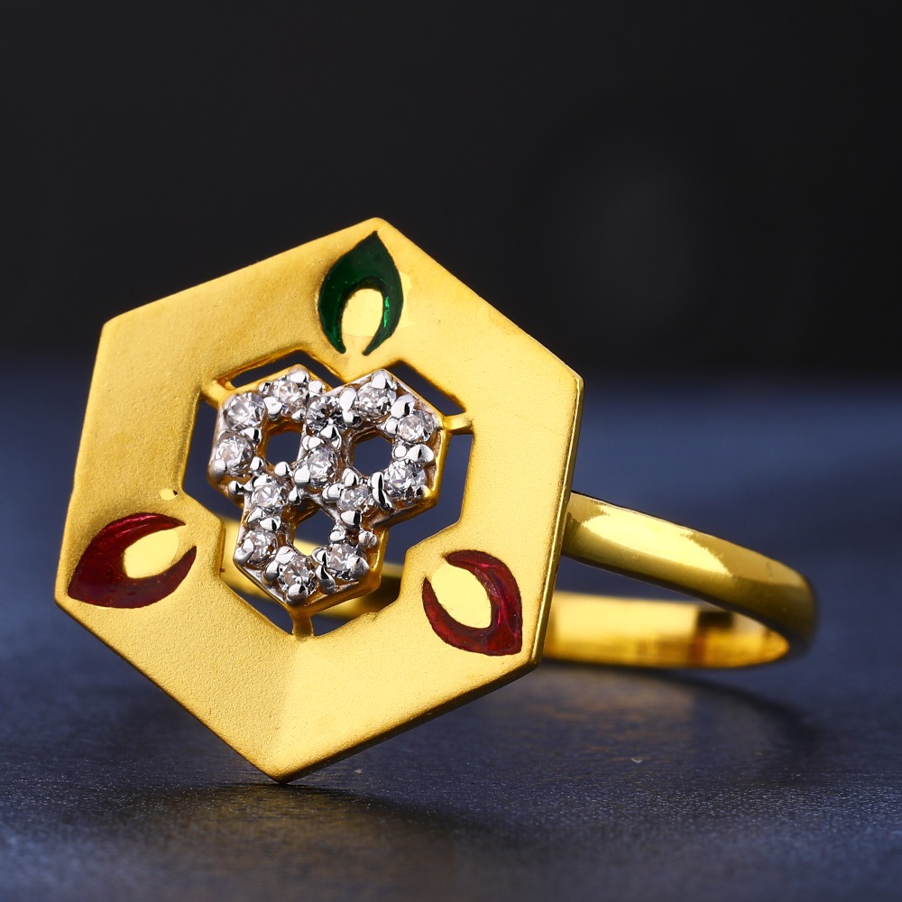 22KT Gold Hallmark Ladies Ring LR748