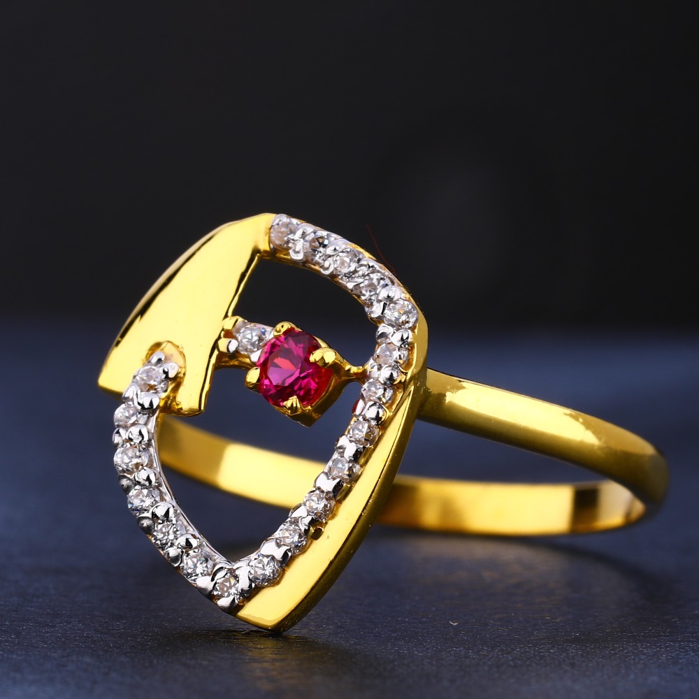 22KT Gold Cz  Designer Women's Ring LR742