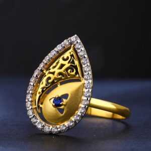 22KT Gold Cz  Classic Women's Ring LR741