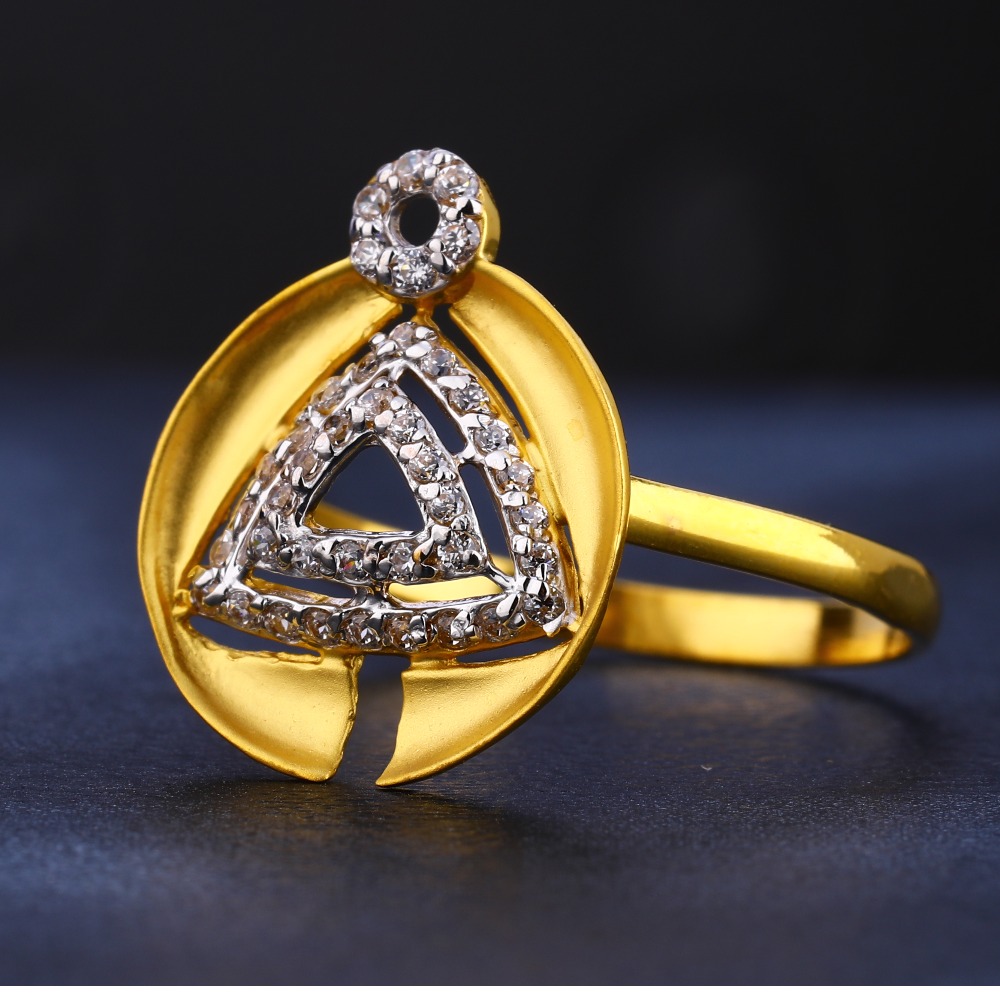 22KT Gold Cz Women's Ring LR740