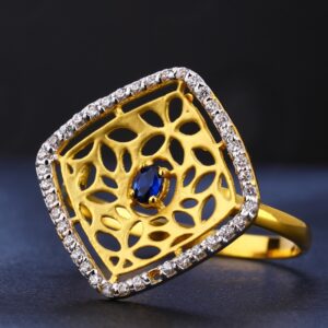 916 Gold Ladies Delicate Hallmark Ring LR727