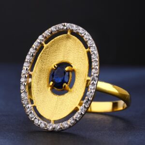 916 Gold Women's Cz  Stylish Diamond Ring LR723