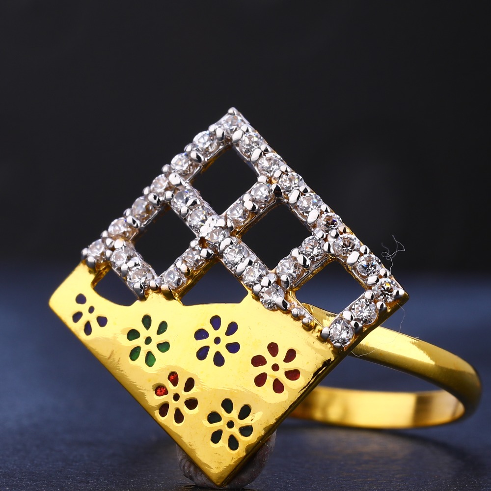 22CT Ladies stylish Gold CZ  Ring LR715