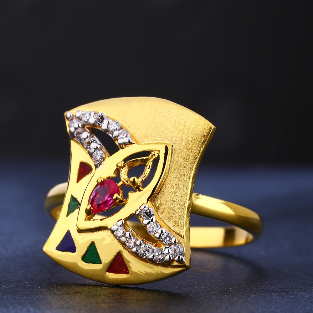 22CT Ladies Gorgeous Gold CZ  Ring LR714