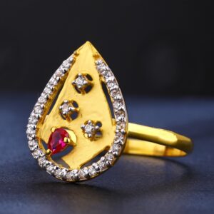 22CT Ladies Fancy Gold CZ  Ring LR713