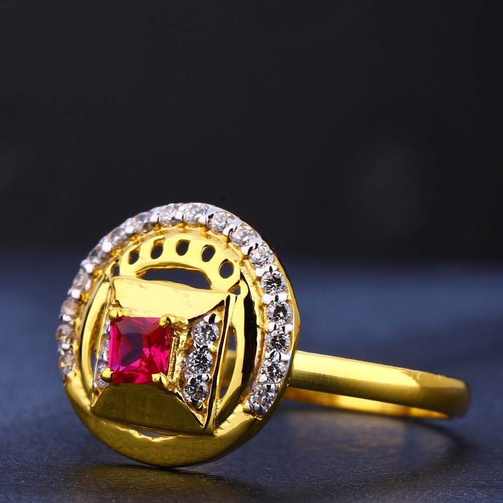 22CT Ladies Exclusive Gold CZ  Ring LR712