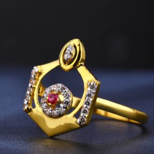 22CT Ladies Delicate Gold CZ  Ring LR711