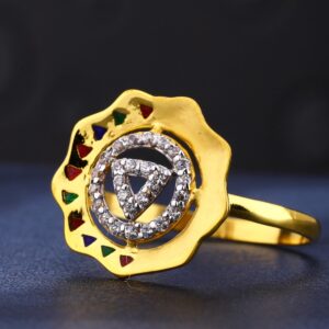 22CT Gold CZ  Gorgeous Diamond Women's Ring LR706