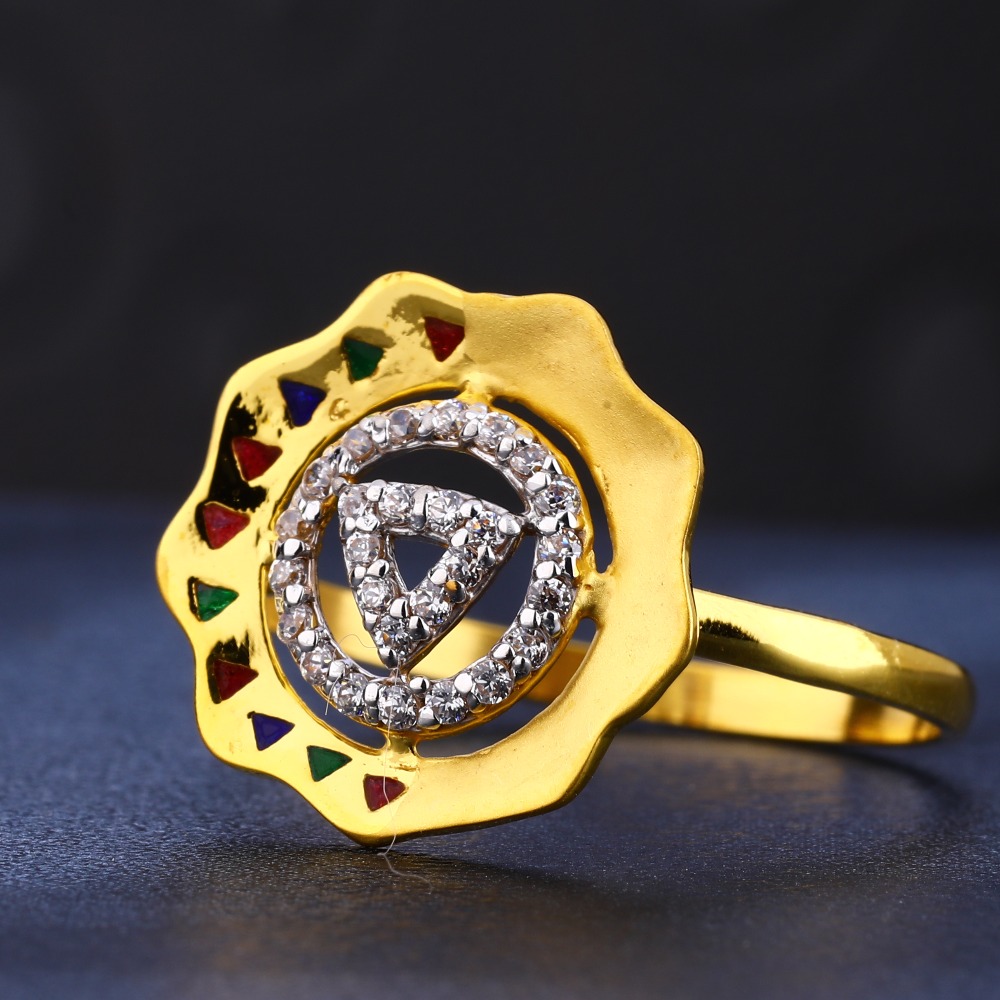 22CT Gold CZ  Gorgeous Diamond Women's Ring LR706