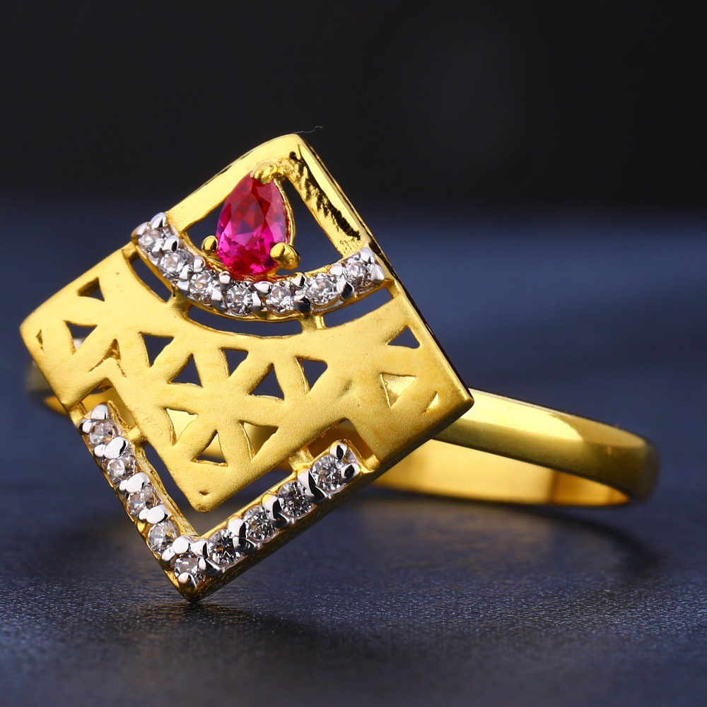 22CT Gold CZ eXCLUSIVE Diamond Women's Ring LR704