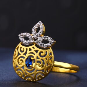 22CT Gold Hallmark Delicate Women's Ring LR695