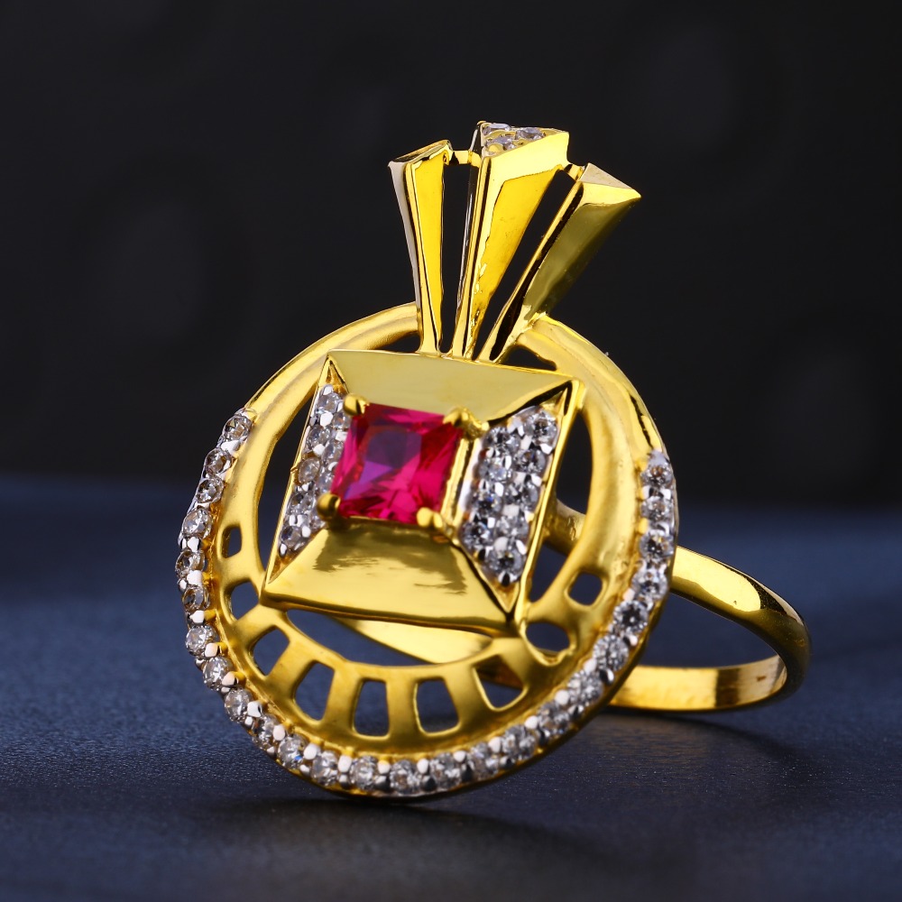 22CT Gold CZ  Stylish Ladies Ring LR691