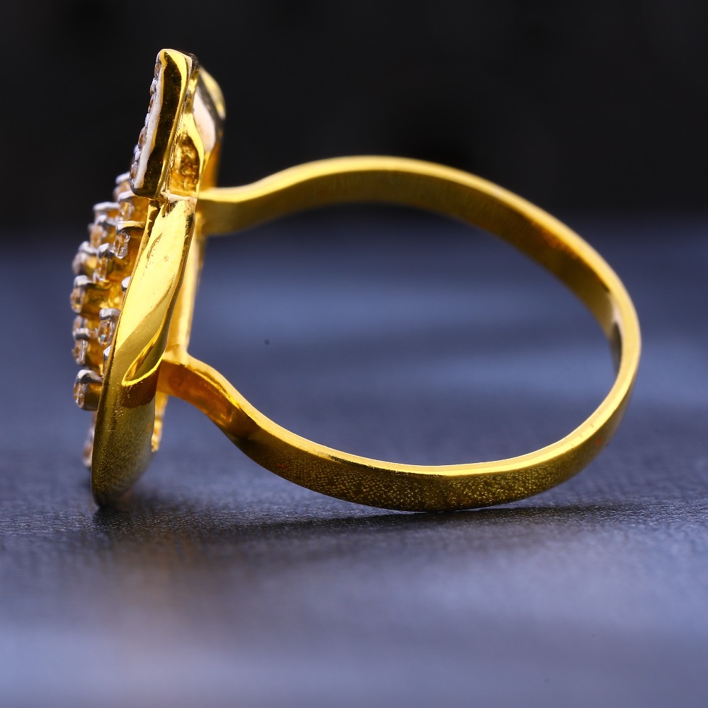 22CT Gold CZ Delicate Ladies Ring LR687 - Image 2