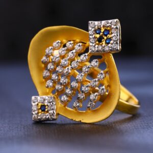 22CT Gold CZ Delicate Ladies Ring LR687
