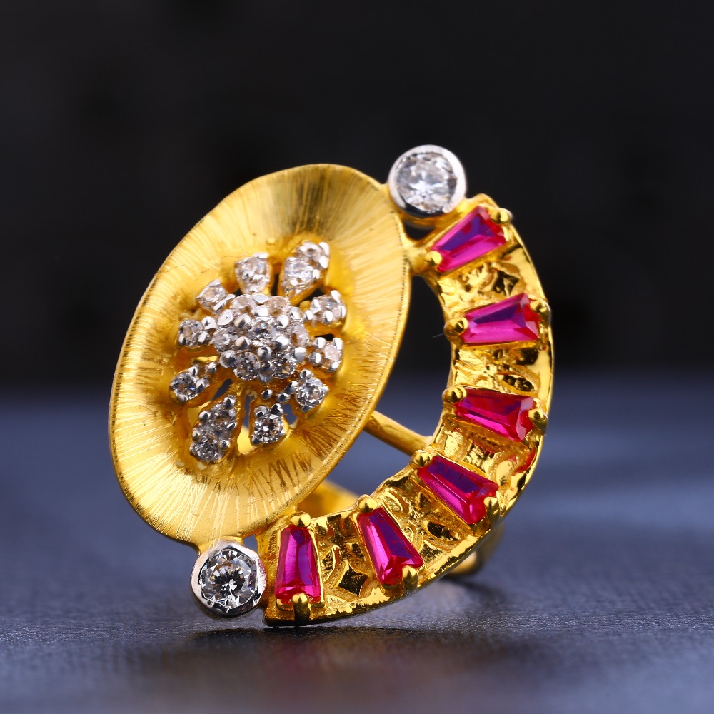 22KT Gold CZ Hallmark Gorgeous Women's Ring LR682