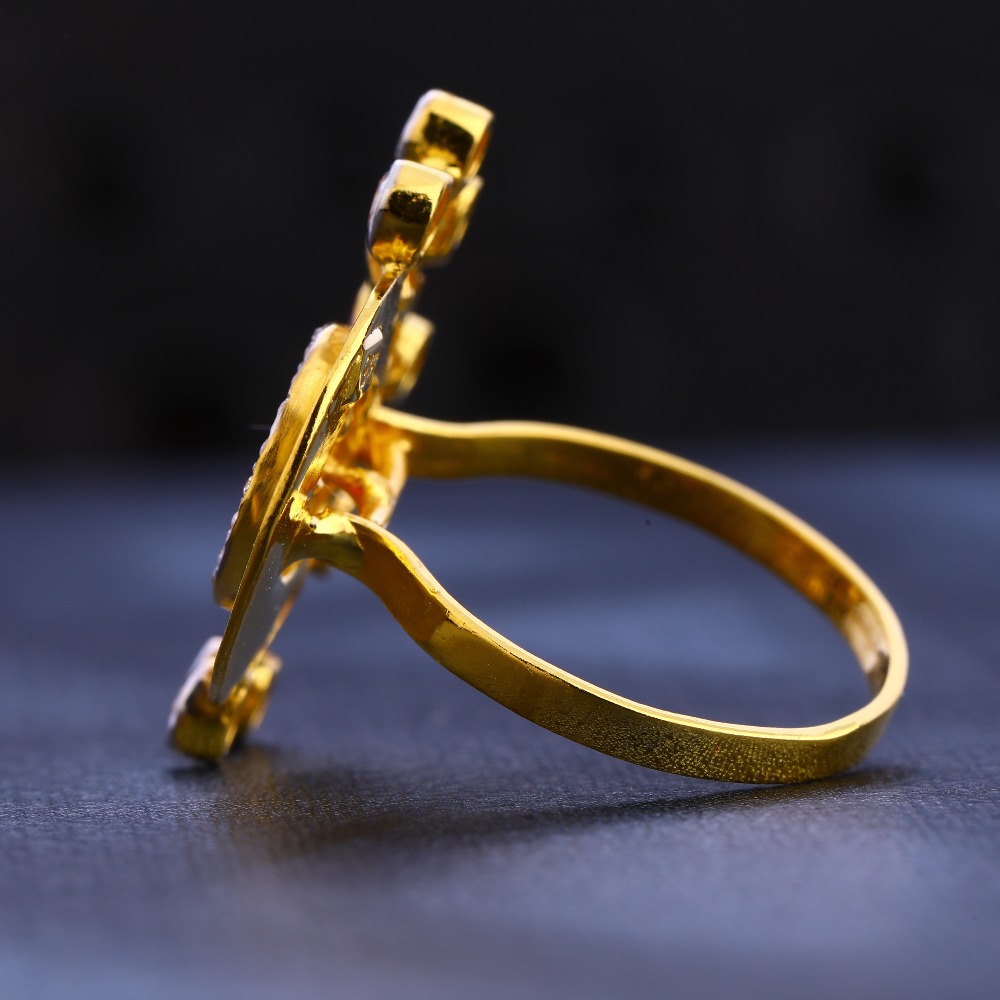 22KT Gold CZ Hallmark Exclusive Women's Ring LR680 - Image 2