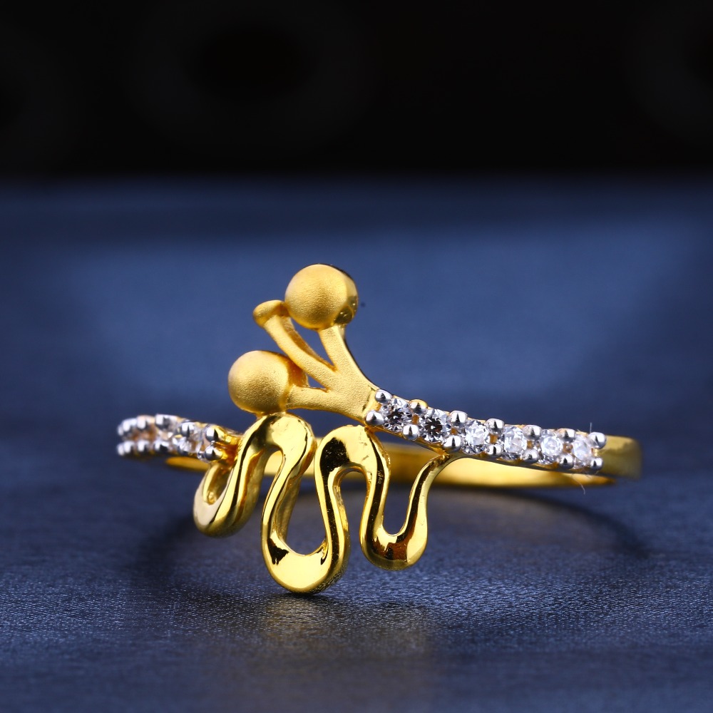 22KT Gold Women's Fancy CZ Gemstone Ring LR571