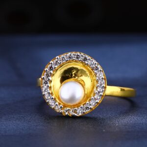 22KT Gold Women's Classic Gemstone  Ring LR567