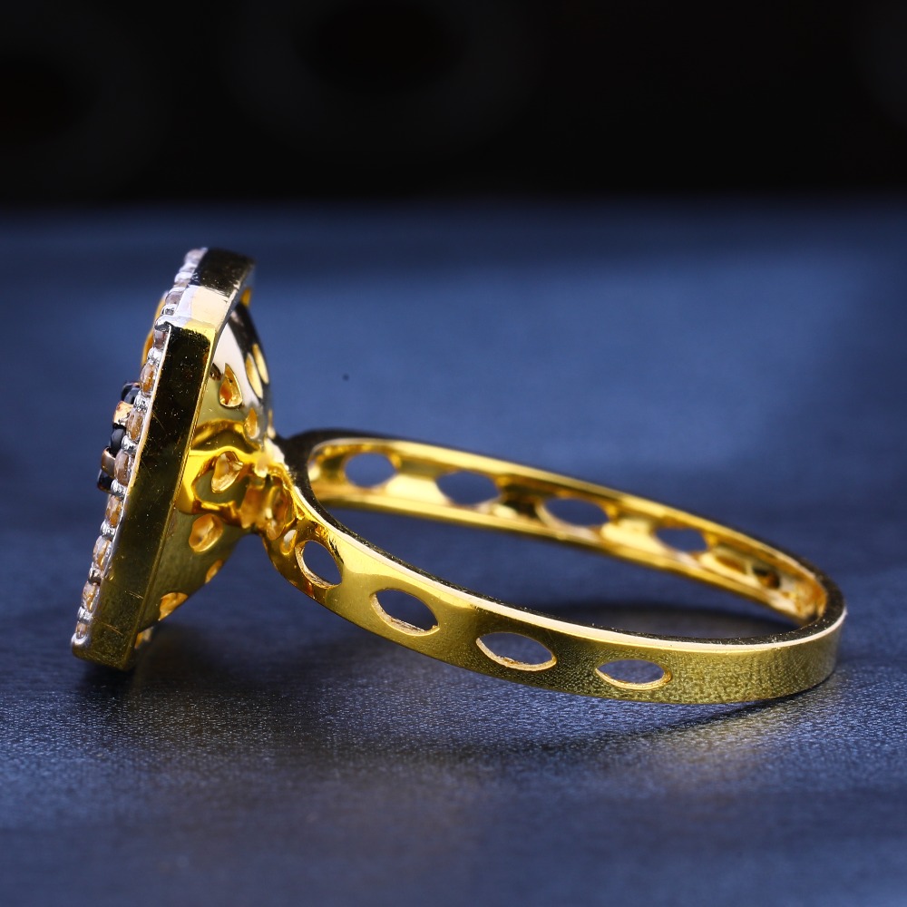 916 Women's Gold Designer Cz Hallmark Ring LR544 - Image 2
