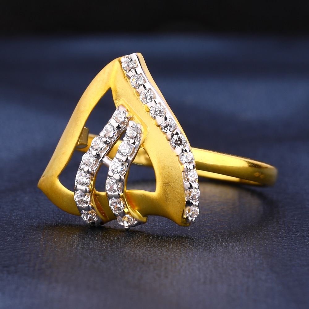 22ct gold cz ladies diamond ring lr439