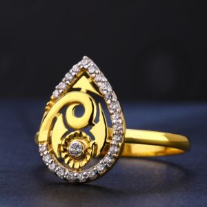 22kt cz diamond fancy gold ladies ring lr797
