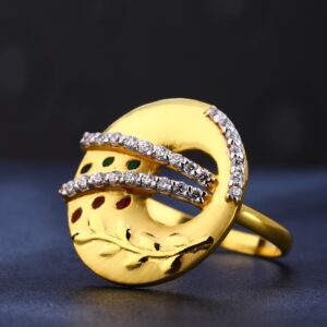 22kt gold hallmark stylish women's  ring lr791